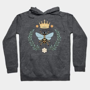 Queen Bee With Crown Hoodie